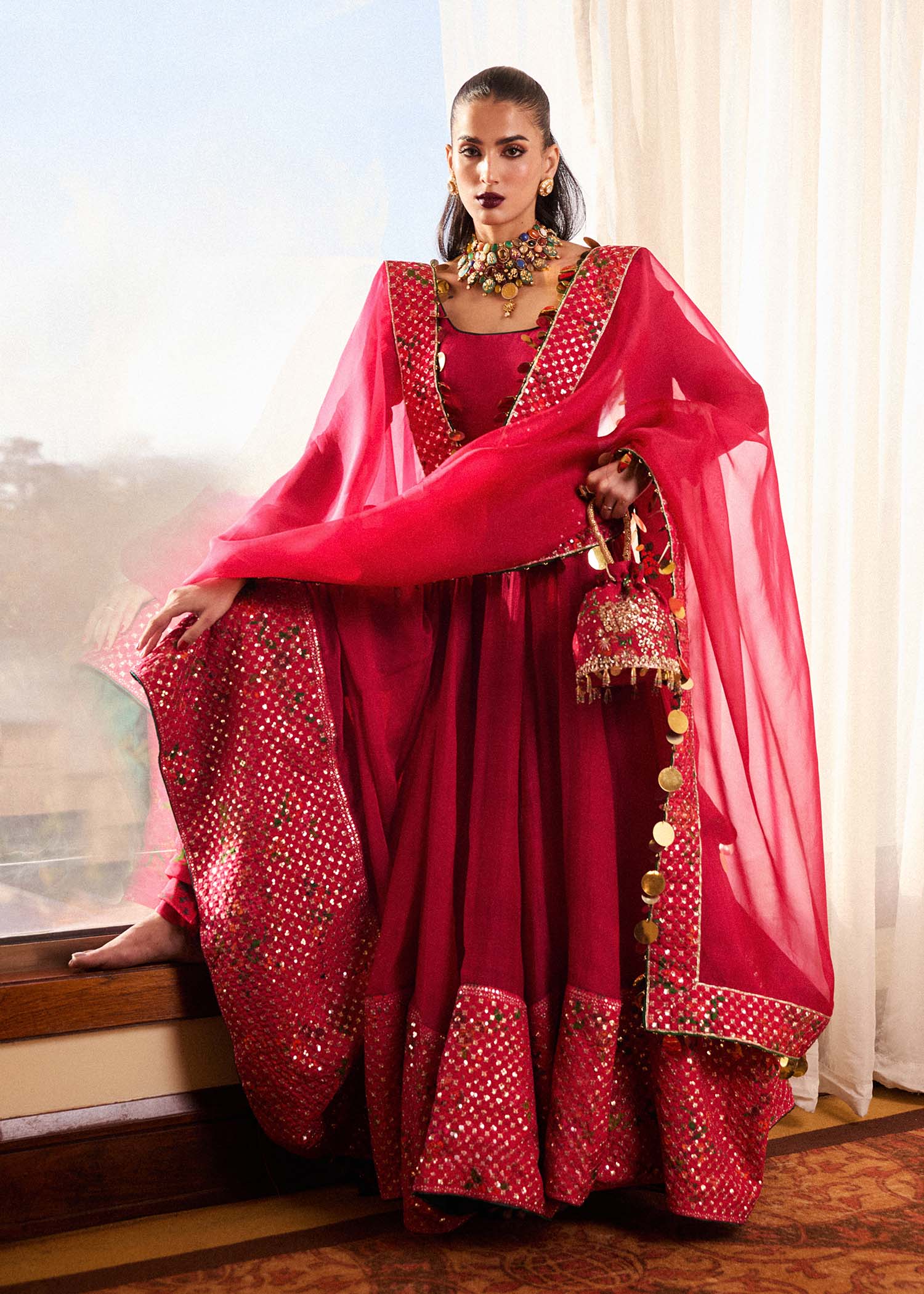 hussain rehar pink dress Hussain Rehar Luxury Lawn '25 Blush Bloom in Signature Pink Elegance clothesforum