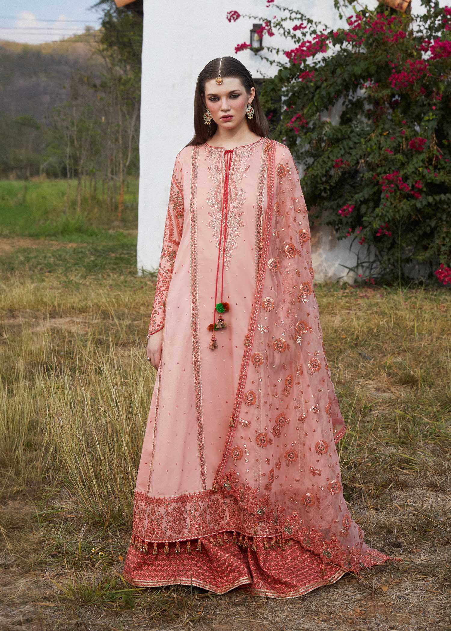 hussain rehar pink dress Hussain Rehar | Ladies Designer Dresses