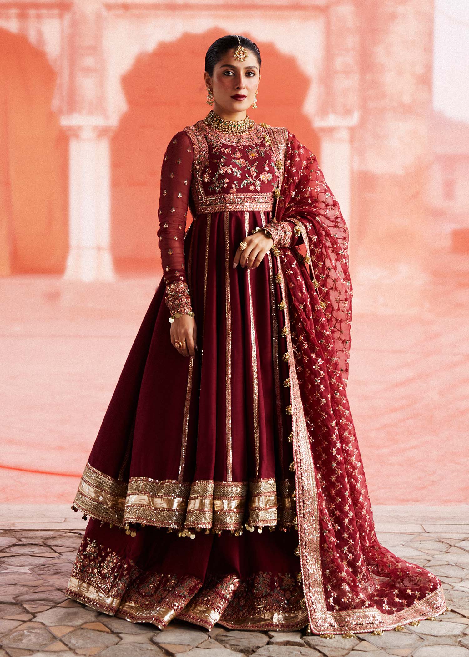 hussain rehar red dress Alta HussainRehar