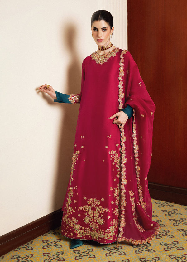 hussain rehar red dress Kalak HussainRehar