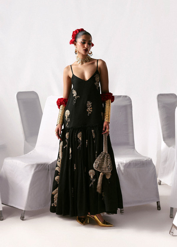 slim fit dress slacks Stunning Black Crundi Outfit main image 1
