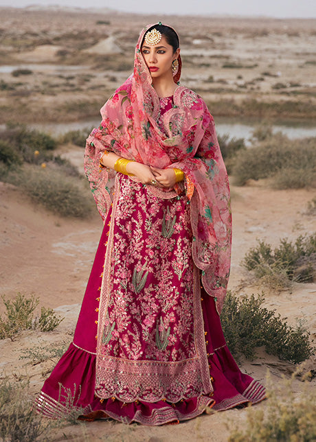 hussain rehar pink dress Ahten – HussainRehar